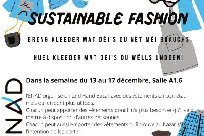 L’économie circulaire à l’ENAD – sustainable fashion